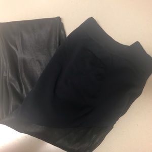 Spanx Mama Faux Leather Leggings- Maternity-Medium